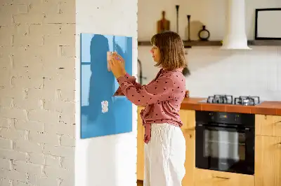 Quadro magnético de apagar a seco na cor azul-claro