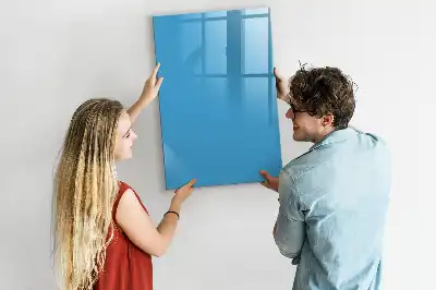 Quadro magnético de apagar a seco na cor azul-claro