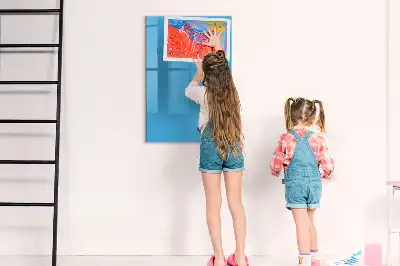 Quadro magnético de apagar a seco na cor azul-claro