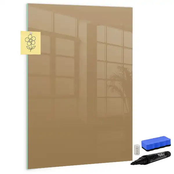 Quadro magnético de apagar a seco bege-escuro