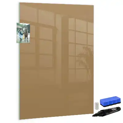 Quadro magnético de apagar a seco bege-escuro