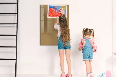 Quadro magnético de apagar a seco bege-escuro