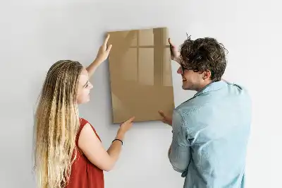 Quadro magnético de apagar a seco bege-escuro