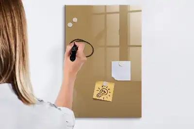 Quadro magnético de apagar a seco bege-escuro