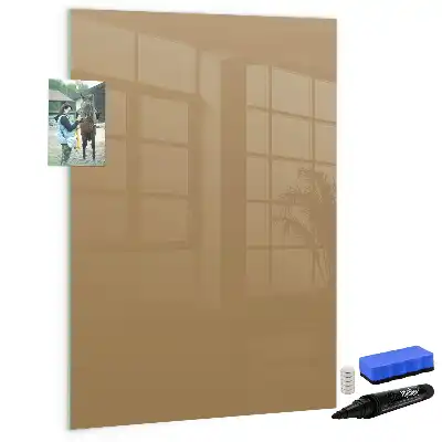Quadro magnético de apagar a seco bege-escuro