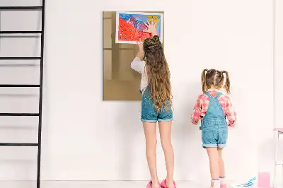 Quadro magnético de apagar a seco bege-escuro
