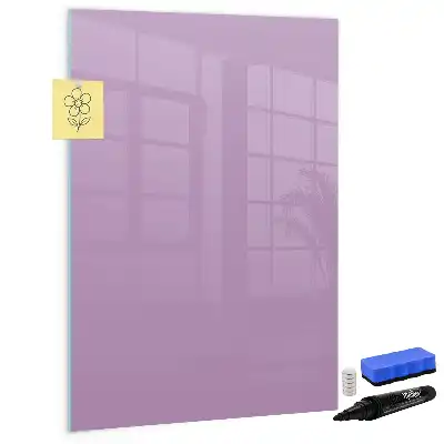 Quadro magnético de apagar a seco na cor lilás