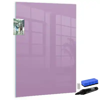 Quadro magnético de apagar a seco na cor lilás