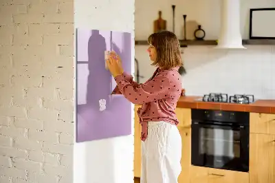 Quadro magnético de apagar a seco na cor lilás