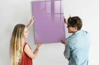 Quadro magnético de apagar a seco na cor lilás