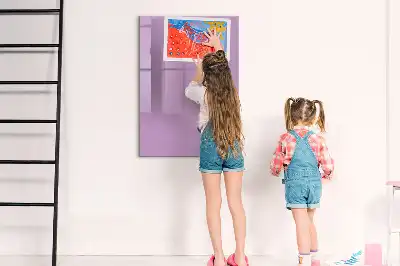 Quadro magnético de apagar a seco na cor lilás