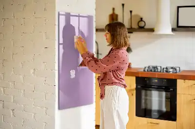 Quadro magnético de apagar a seco na cor lilás