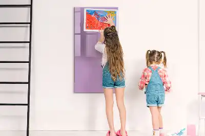 Quadro magnético de apagar a seco na cor lilás