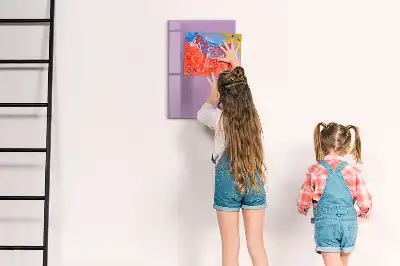 Quadro magnético de apagar a seco na cor lilás