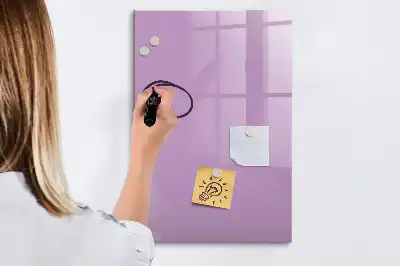 Quadro magnético de apagar a seco na cor lilás
