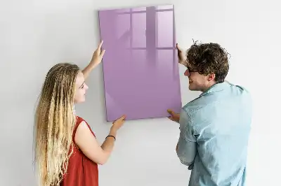 Quadro magnético de apagar a seco na cor lilás