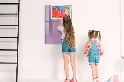 Quadro magnético de apagar a seco na cor lilás
