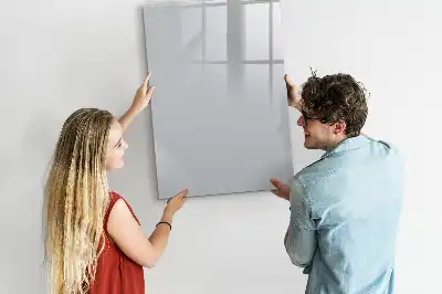 Quadro magnético de apagar a seco na cor cinza-claro