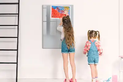 Quadro magnético de apagar a seco na cor cinza-claro