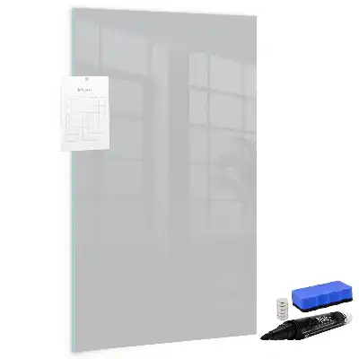 Quadro magnético de apagar a seco na cor cinza-claro