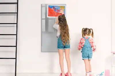 Quadro magnético de apagar a seco na cor cinza-claro
