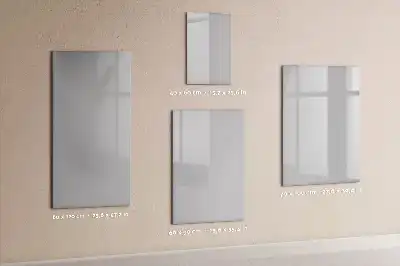 Quadro magnético de apagar a seco na cor cinza-claro