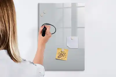 Quadro magnético de apagar a seco na cor cinza-claro