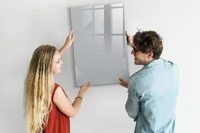 Quadro magnético de apagar a seco na cor cinza-claro