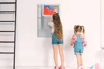 Quadro magnético de apagar a seco na cor cinza-claro