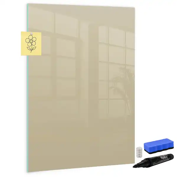 Quadro magnético de apagar a seco bege