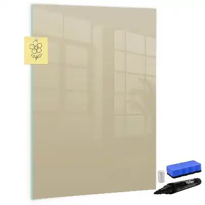 Quadro magnético de apagar a seco bege