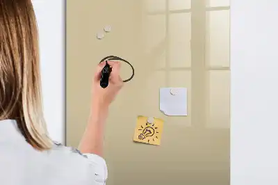 Quadro magnético de apagar a seco bege
