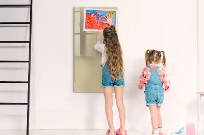 Quadro magnético de apagar a seco bege