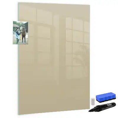 Quadro magnético de apagar a seco bege