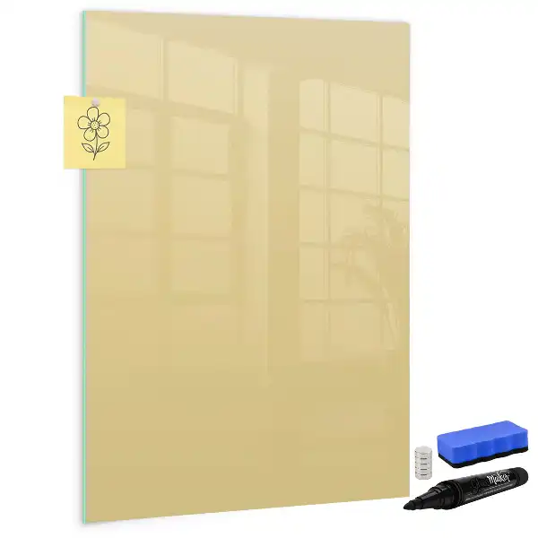Quadro magnético de apagar a seco creme