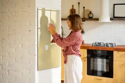 Quadro magnético de apagar a seco creme