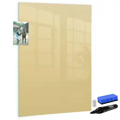 Quadro magnético de apagar a seco creme