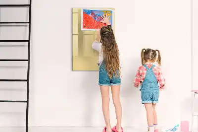 Quadro magnético de apagar a seco creme