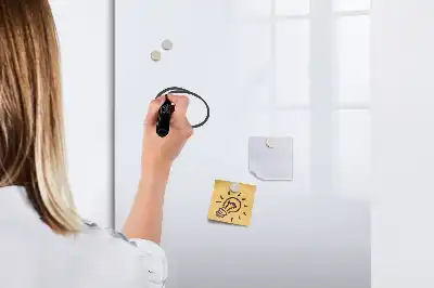 Quadro magnético de apagar a seco na cor branco off