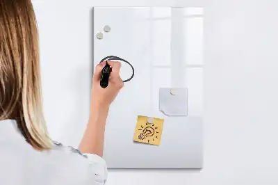 Quadro magnético de apagar a seco na cor branco off