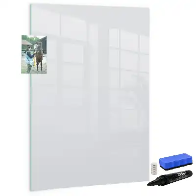 Quadro magnético de apagar a seco na cor branco off