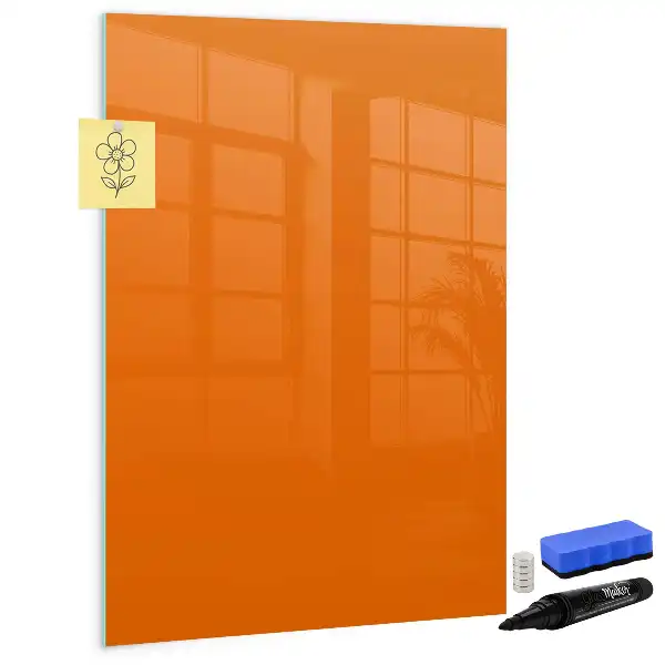 Quadro magnético de apagar a seco laranja