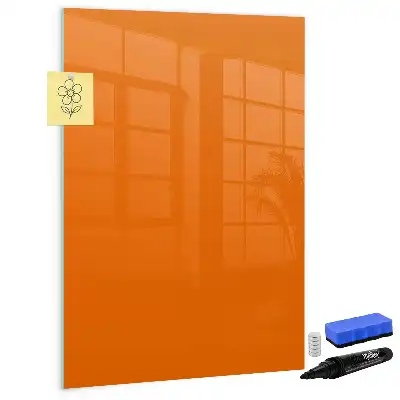 Quadro magnético de apagar a seco laranja