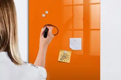 Quadro magnético de apagar a seco laranja