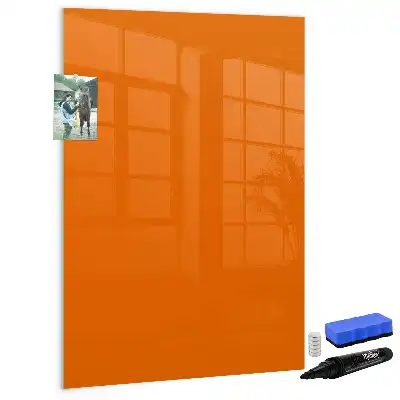 Quadro magnético de apagar a seco laranja