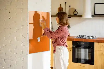 Quadro magnético de apagar a seco laranja