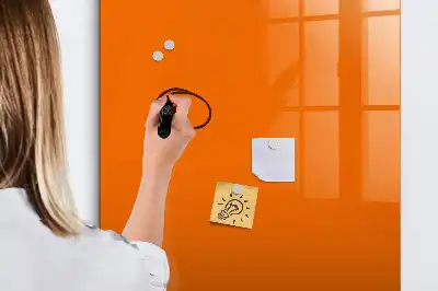 Quadro magnético de apagar a seco laranja