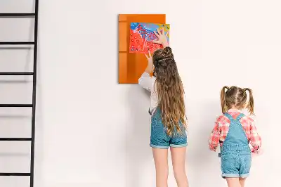 Quadro magnético de apagar a seco laranja