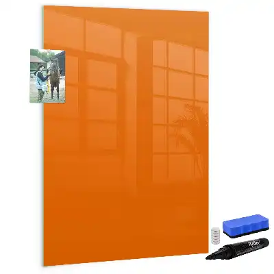 Quadro magnético de apagar a seco laranja