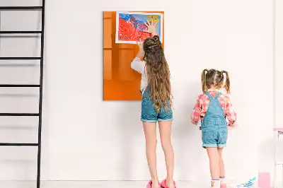 Quadro magnético de apagar a seco laranja